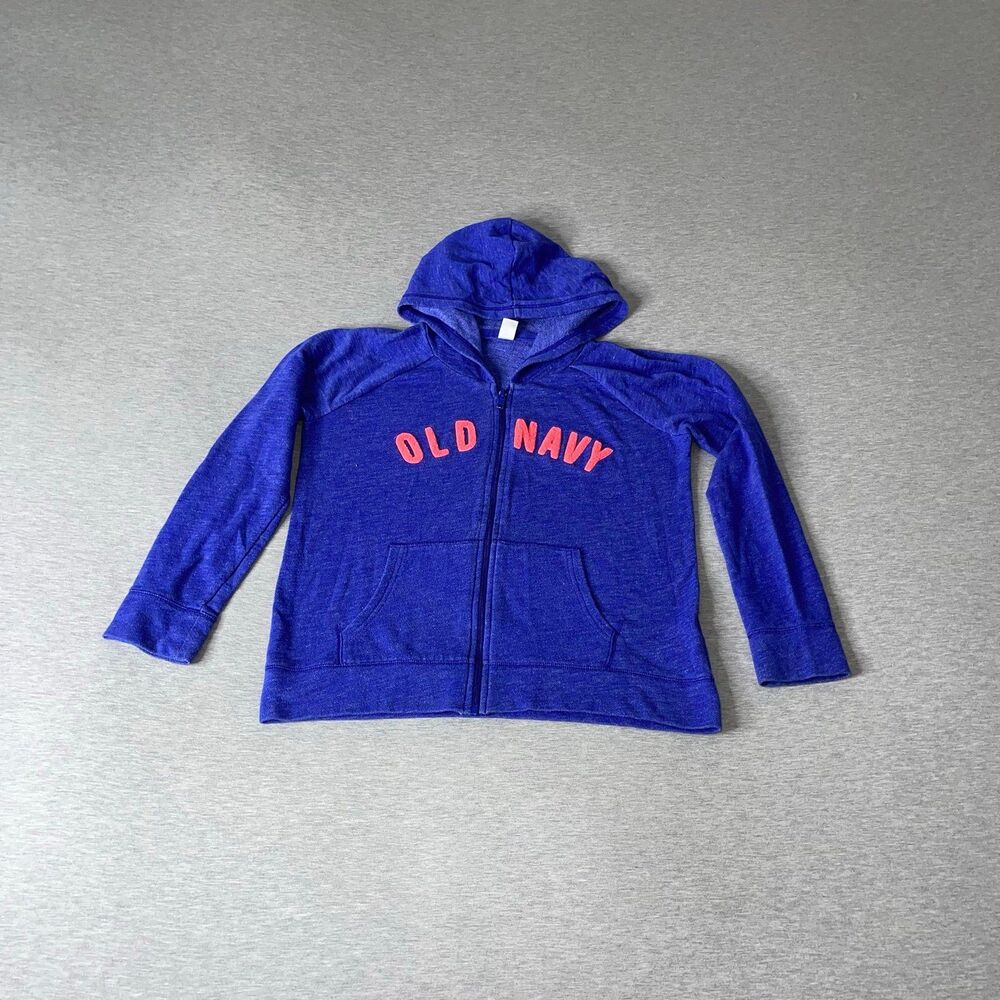 Old Navy Girl's Lightweight Logo Zip-Up Hoodie Sweater